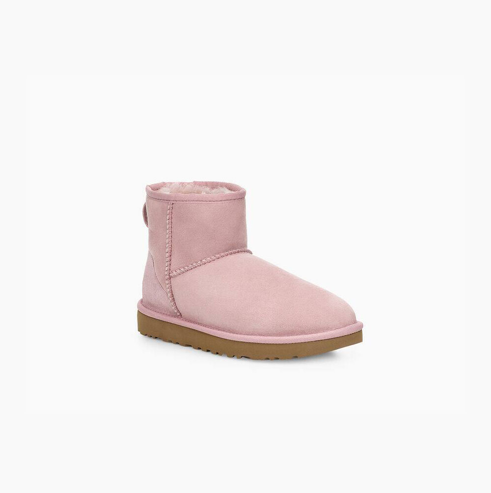 UGG Klassische Mini II Classic Boots Damen Rosa Schweiz | 5BCDJAC8