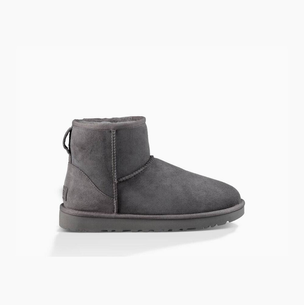 UGG Klassische Mini II Classic Boots Damen Grau Schweiz | PGAVFZ5O