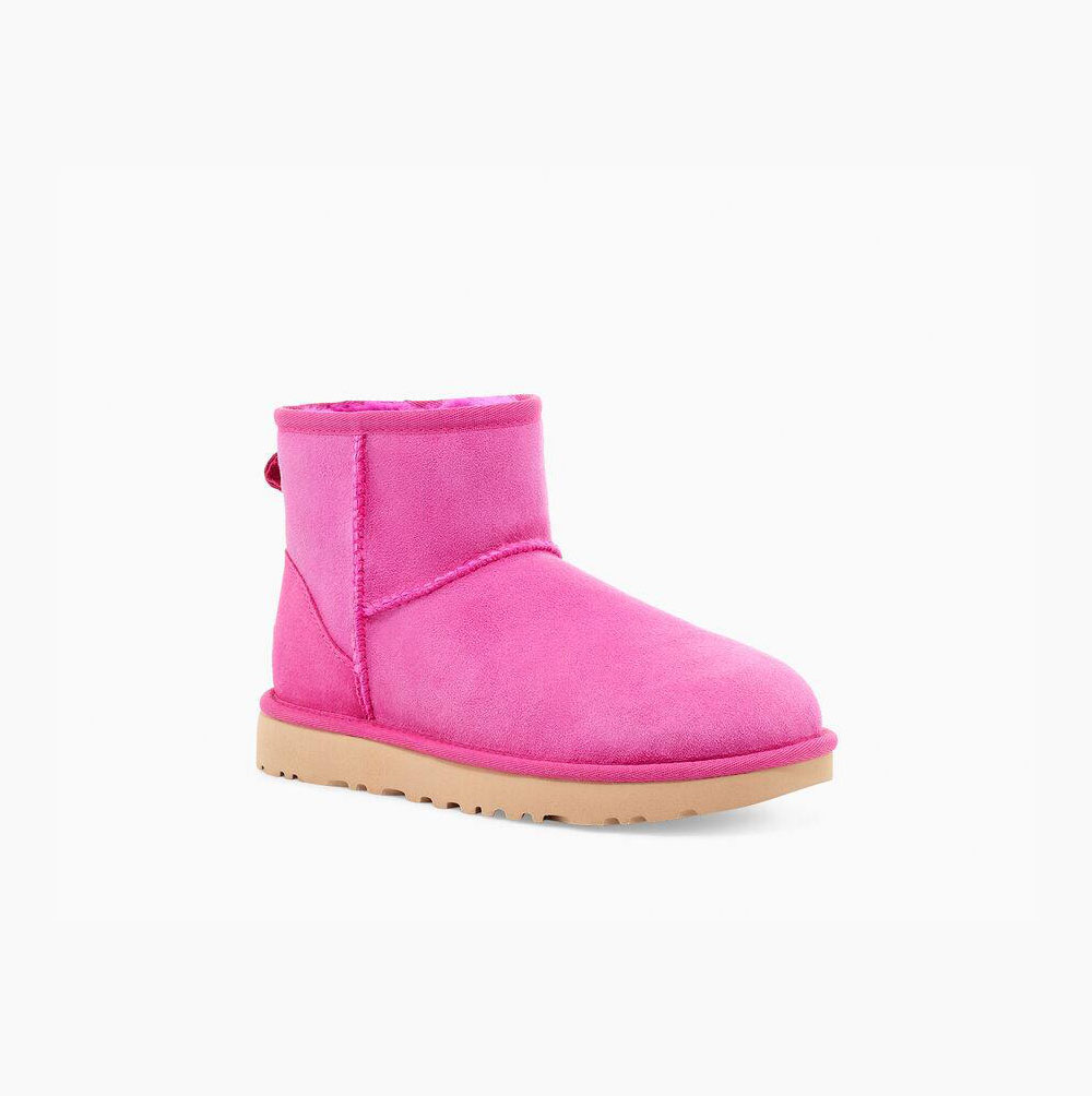 UGG Klassische Mini II Classic Boots Damen Rosa Schweiz | WKA1F5N7