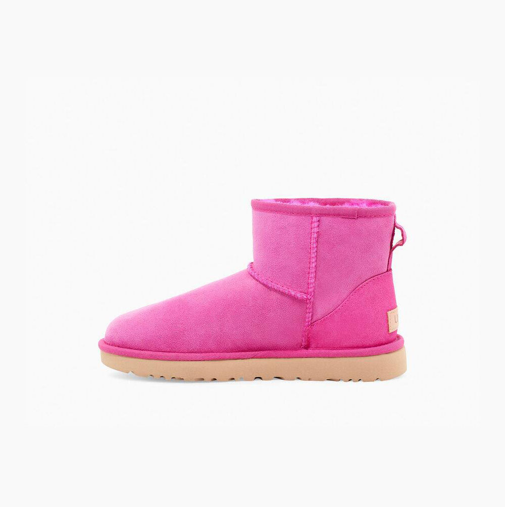 UGG Klassische Mini II Classic Boots Damen Rosa Schweiz | WKA1F5N7