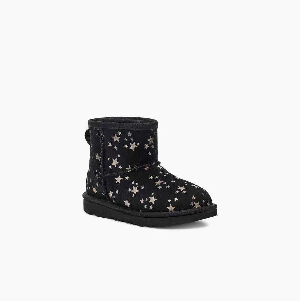 UGG Klassische Mini II Stars Classic Boots Kinder Schwarz Schweiz | 0VDP05HQ