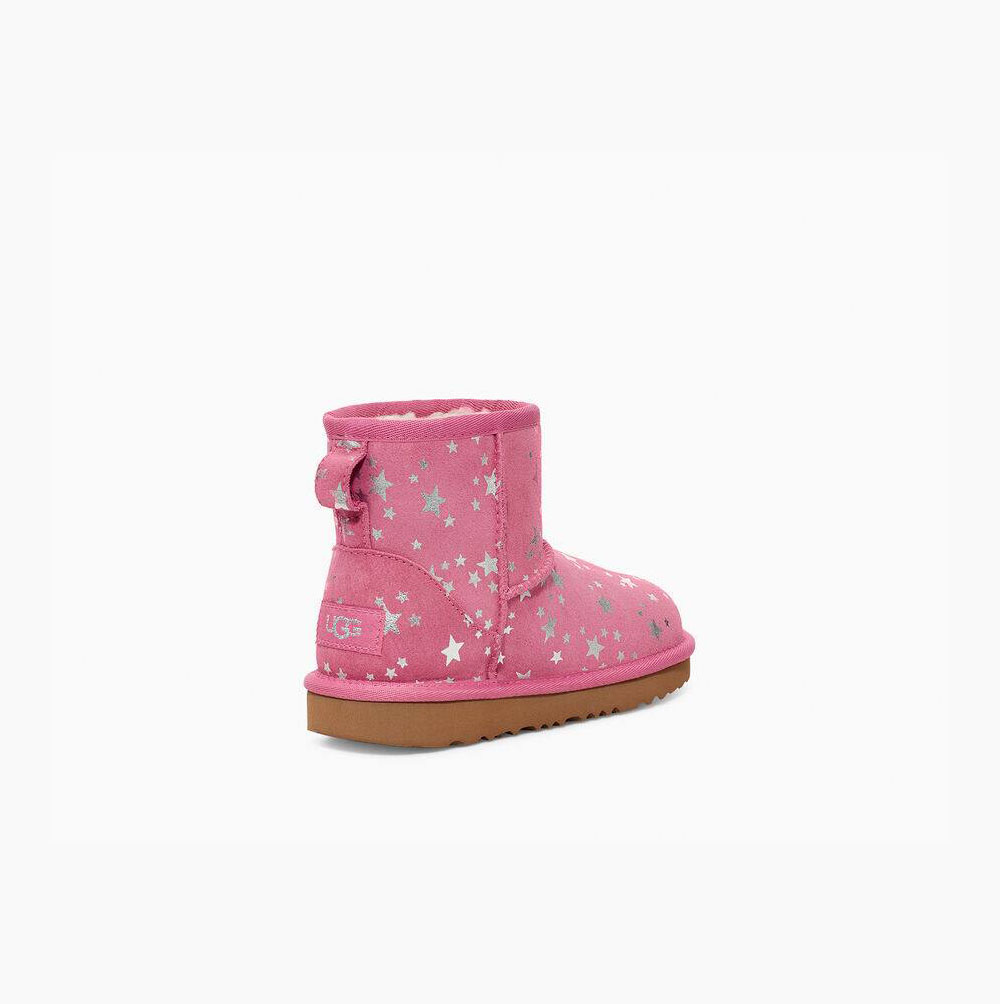 UGG Klassische Mini II Stars Classic Boots Kinder Rosa Schweiz | HO65GGN8