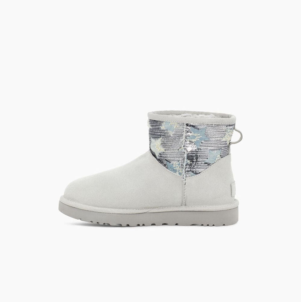 UGG Klassische Mini Sequin Stars Classic Boots Damen Grau Lila Schweiz | EUYAKB3V