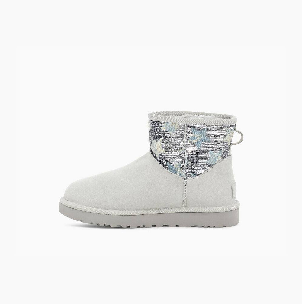 UGG Klassische Mini Sequin Stars Classic Boots Damen Grau Lila Schweiz | UBDKGR7Y