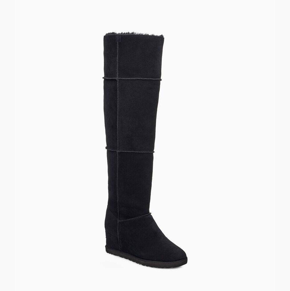 UGG Klassische OTK Over The Knee Boots Damen Schwarz Schweiz | M16KJTSN