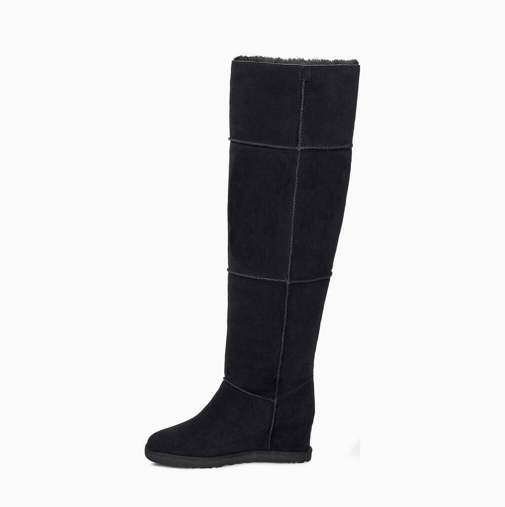 UGG Klassische OTK Over The Knee Boots Damen Schwarz Schweiz | M16KJTSN