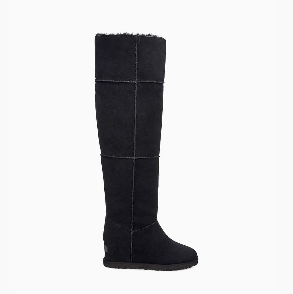 UGG Klassische OTK Over The Knee Boots Damen Schwarz Schweiz | M16KJTSN