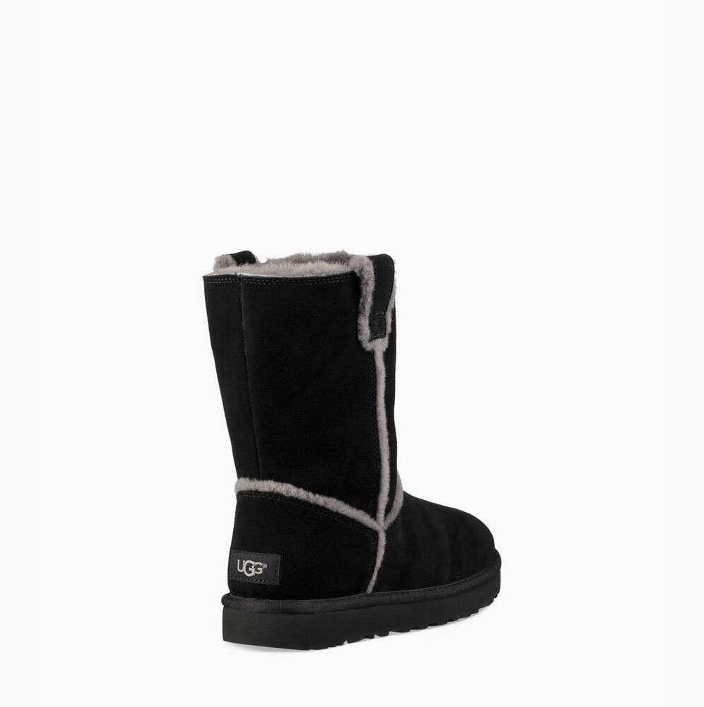 UGG Klassische Spill Seam Kurze Stiefel Damen Schwarz Schweiz | M41BS8CP