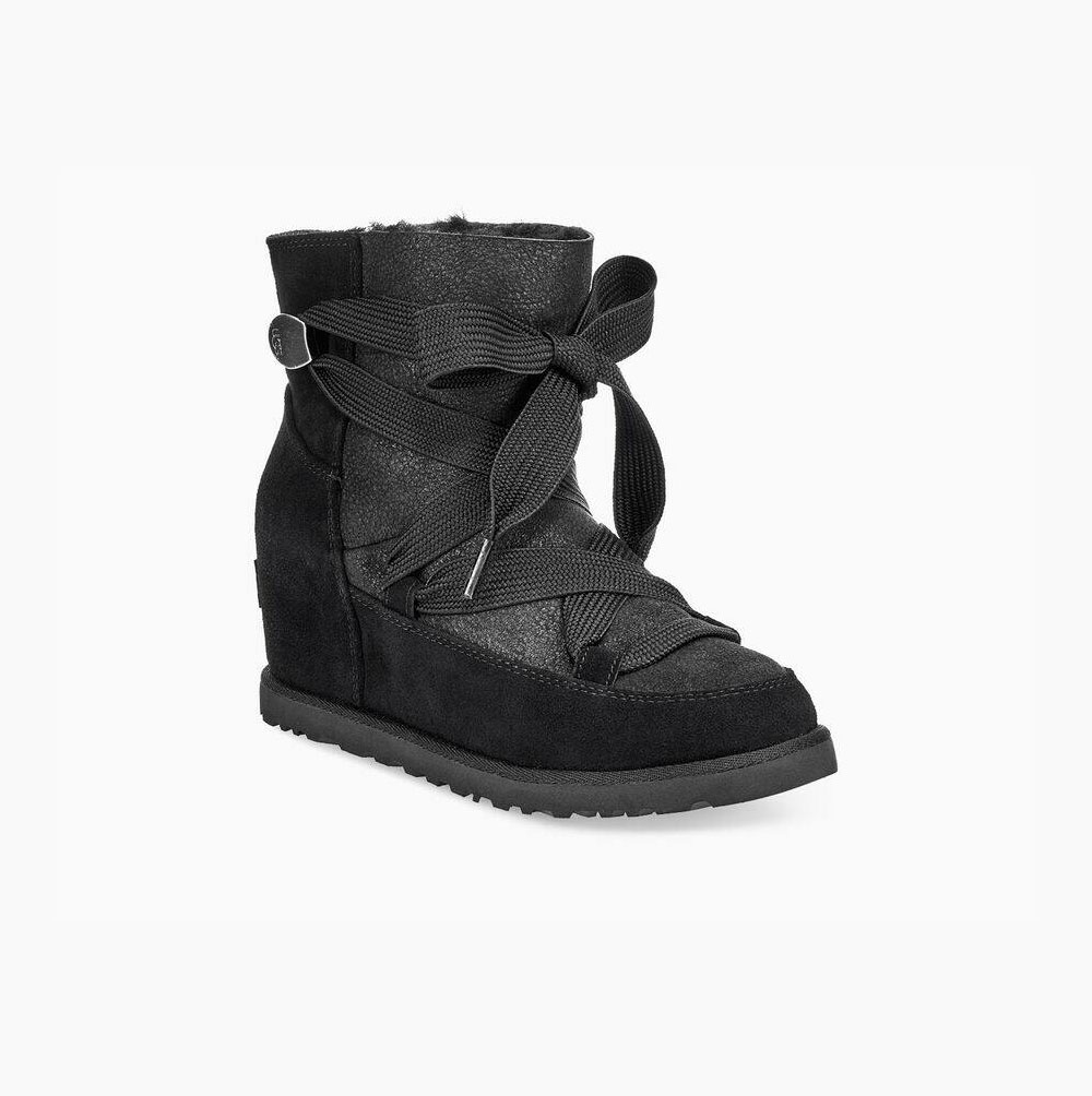 UGG Klassische Spitze-up Classic Boots Damen Schwarz Schweiz | N1ODID3B