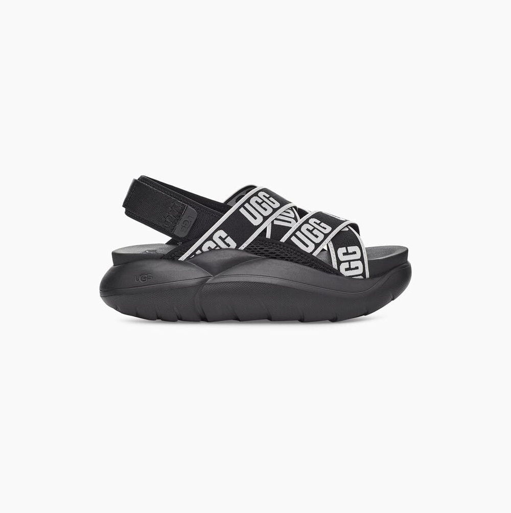 UGG LA Cloud Plateau Sandalen Damen Schwarz Schweiz | OC8EO8FR