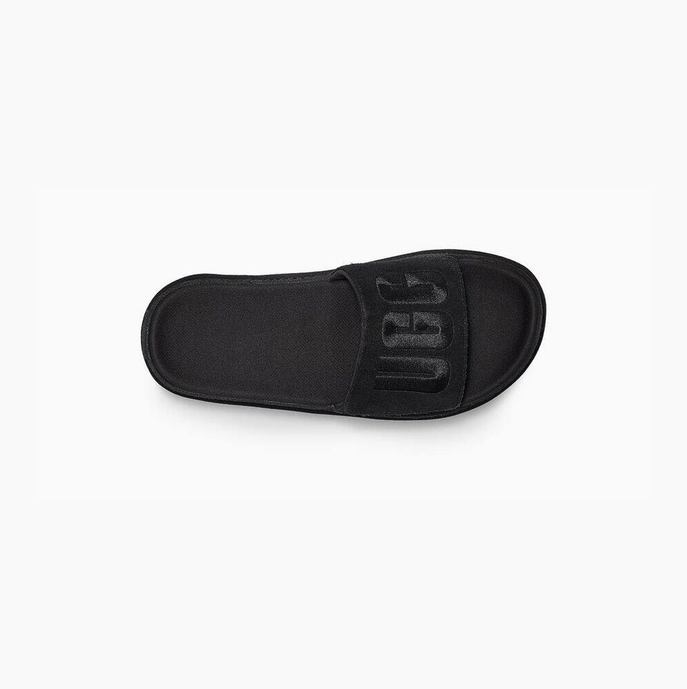 UGG Laton Plattform Badelatschen Badelatschen Damen Schwarz Schweiz | DQJ78VML