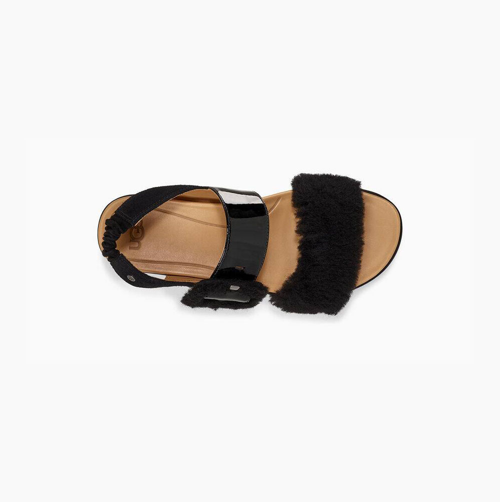 UGG Le Fluff Plateau Sandalen Damen Schwarz Schweiz | ICOXYU6Q