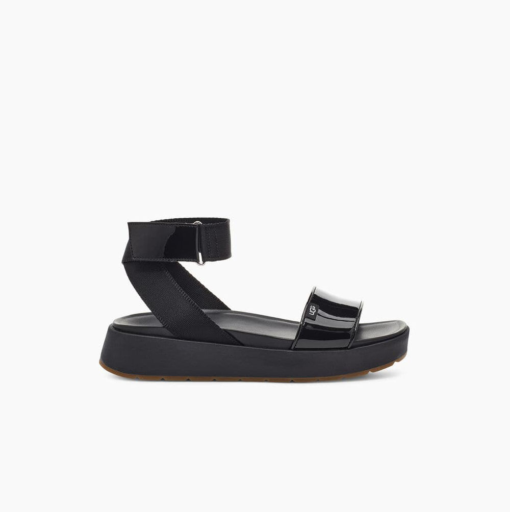 UGG Lennox Plateau Sandalen Damen Schwarz Schweiz | 4JTQLWYS