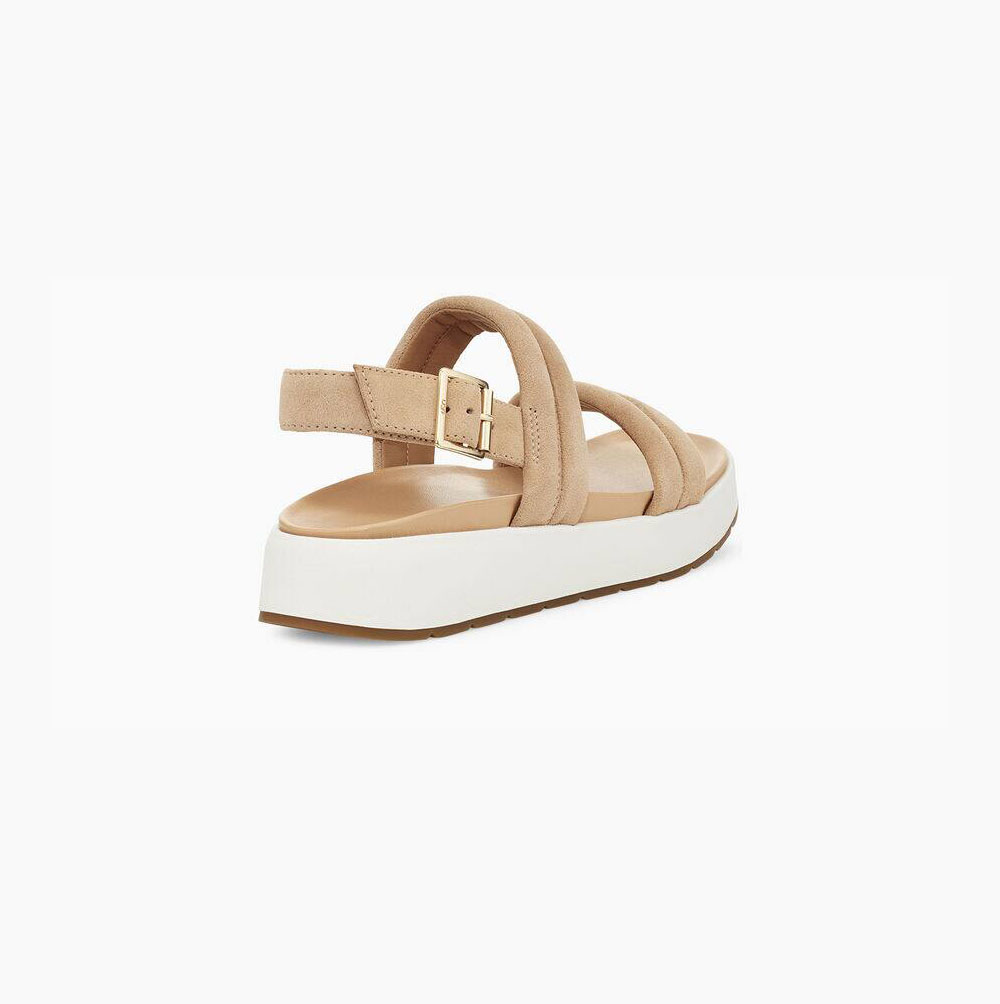 UGG Lynnden Plateau Sandalen Damen Beige Schweiz | DPCDS6KM