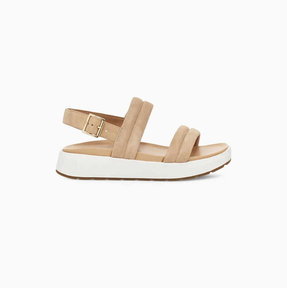 UGG Lynnden Plateau Sandalen Damen Beige Schweiz | DPCDS6KM