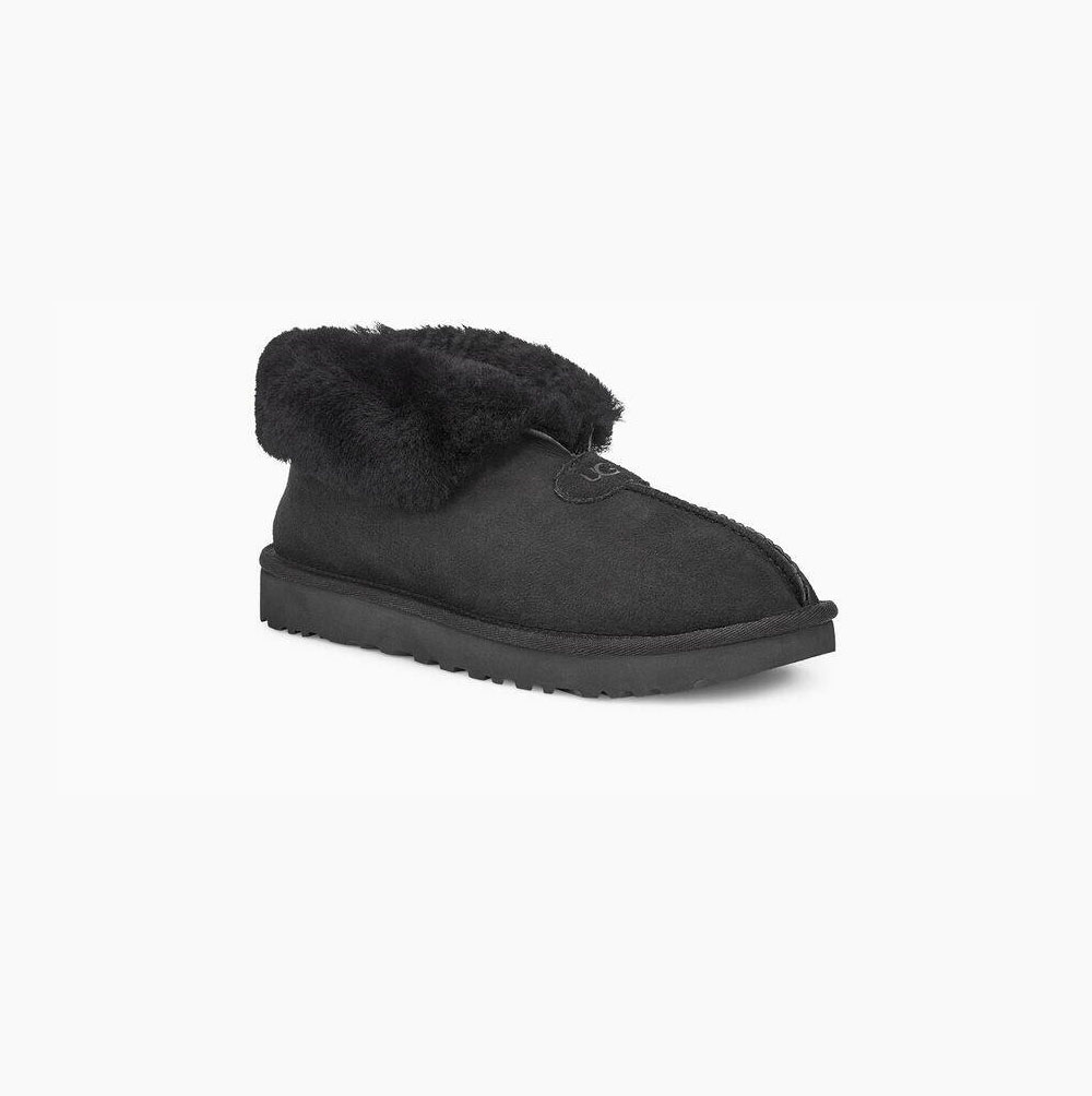 UGG Mate Revival Hausschuhe Damen Schwarz Schweiz | LRXNNFI7