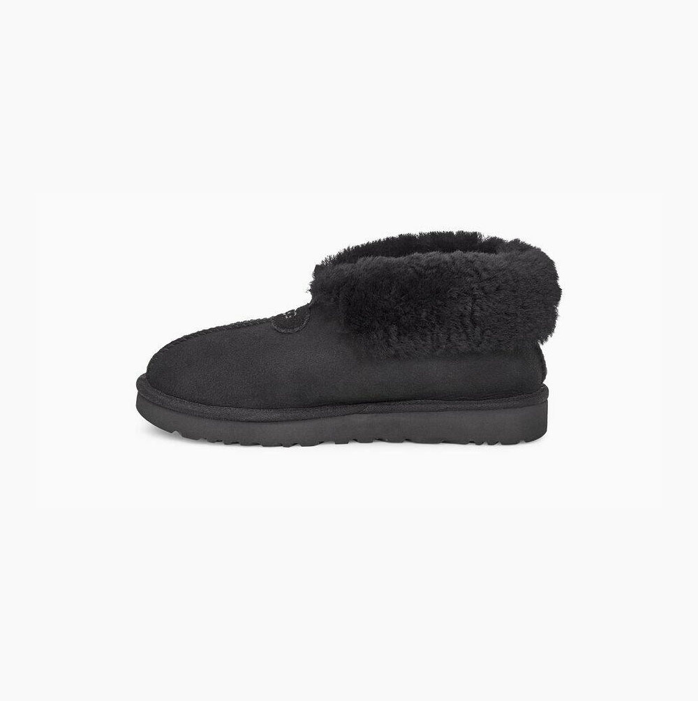 UGG Mate Revival Hausschuhe Damen Schwarz Schweiz | LRXNNFI7