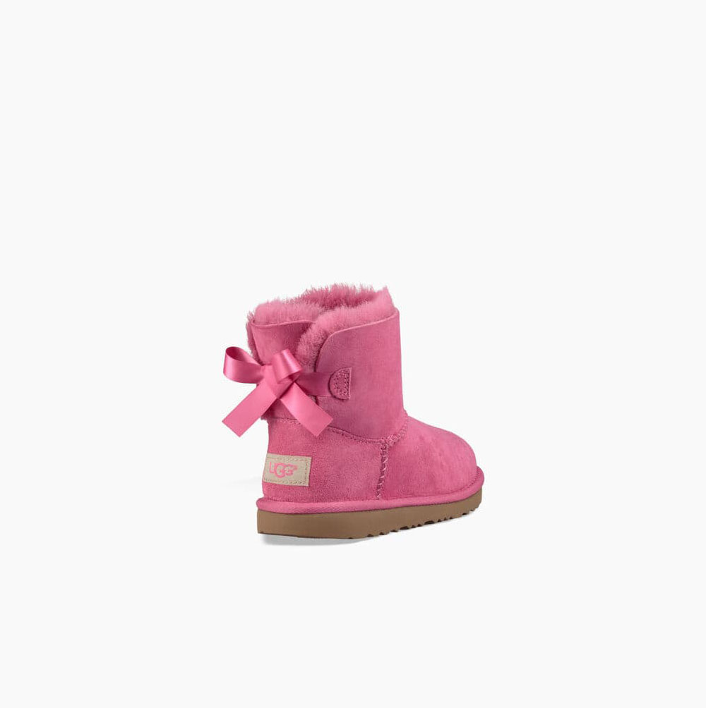 UGG Mini Bailey Bow II Bow Boots Kinder Rosa Schweiz | 62B4YMDY