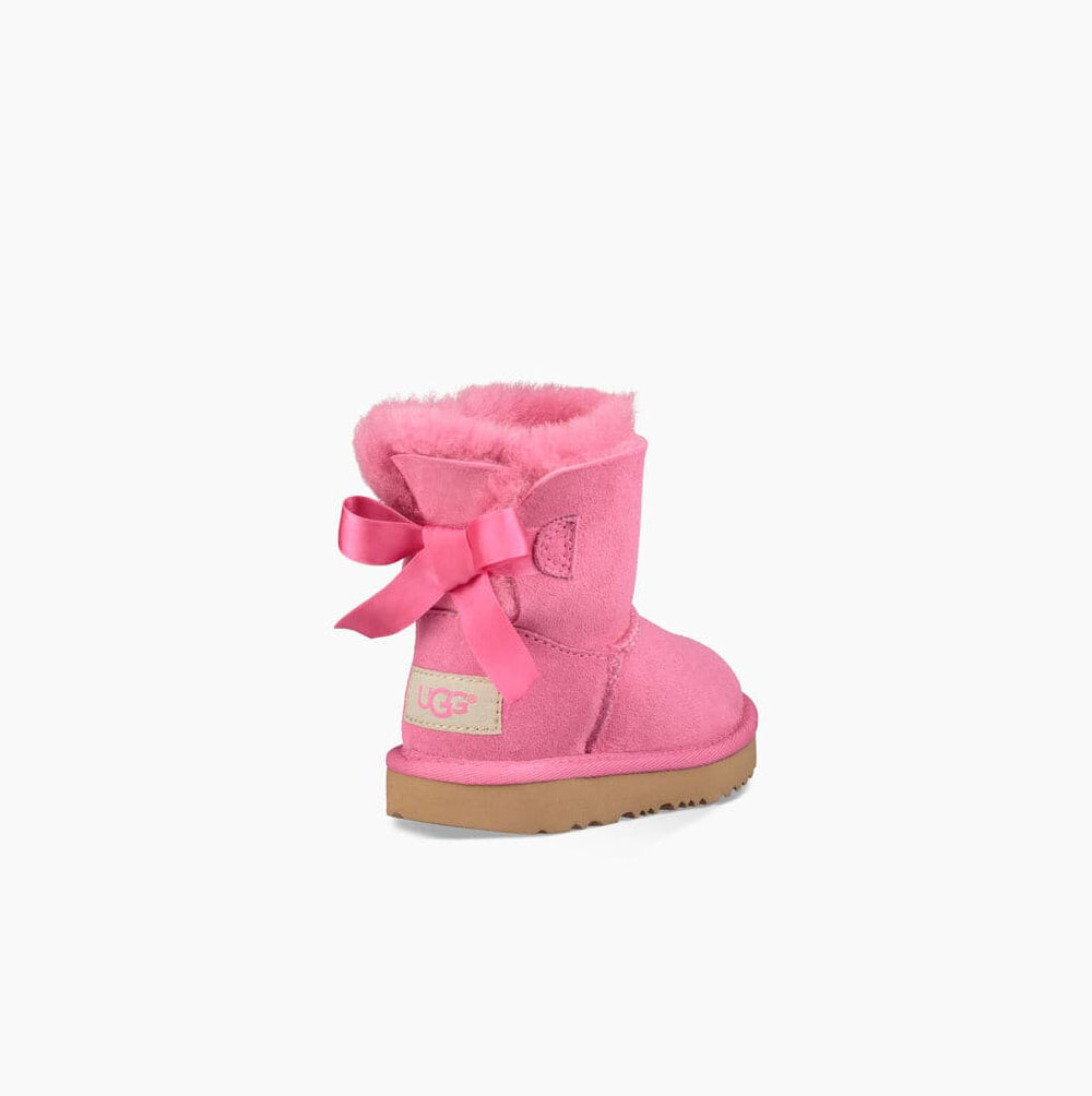 UGG Mini Bailey Bow II Bow Boots Kinder Rosa Schweiz | 68R4B7SL