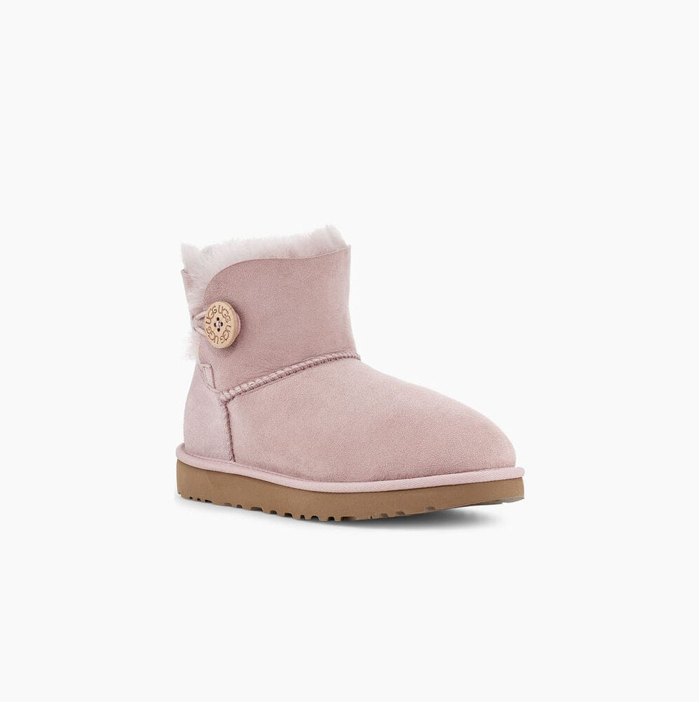 UGG Mini Bailey Button II Button Boots Damen Rosa Schweiz | I0ZFJ8RV