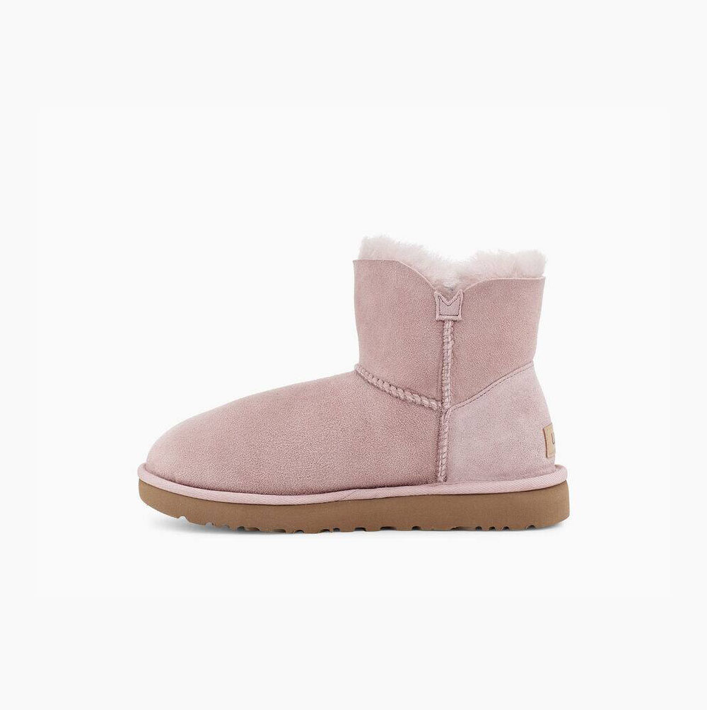 UGG Mini Bailey Button II Button Boots Damen Rosa Schweiz | I0ZFJ8RV