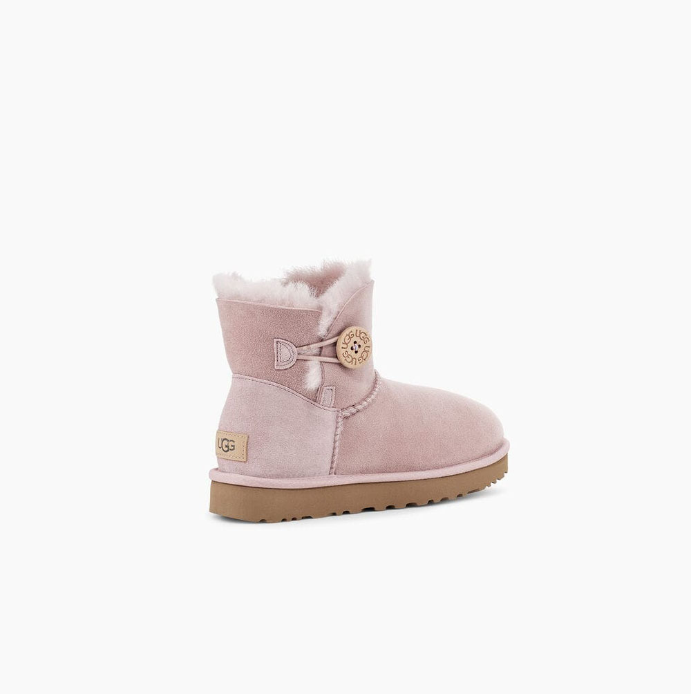 UGG Mini Bailey Button II Button Boots Damen Rosa Schweiz | I0ZFJ8RV