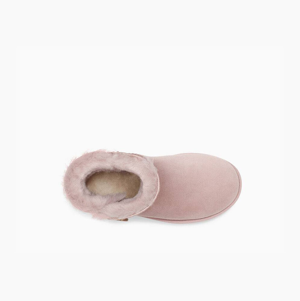 UGG Mini Bailey Button II Button Boots Damen Rosa Schweiz | N033C8DP