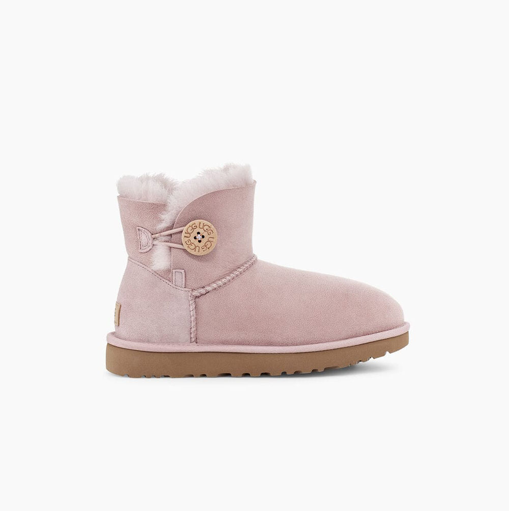 UGG Mini Bailey Button II Button Boots Damen Rosa Schweiz | N033C8DP