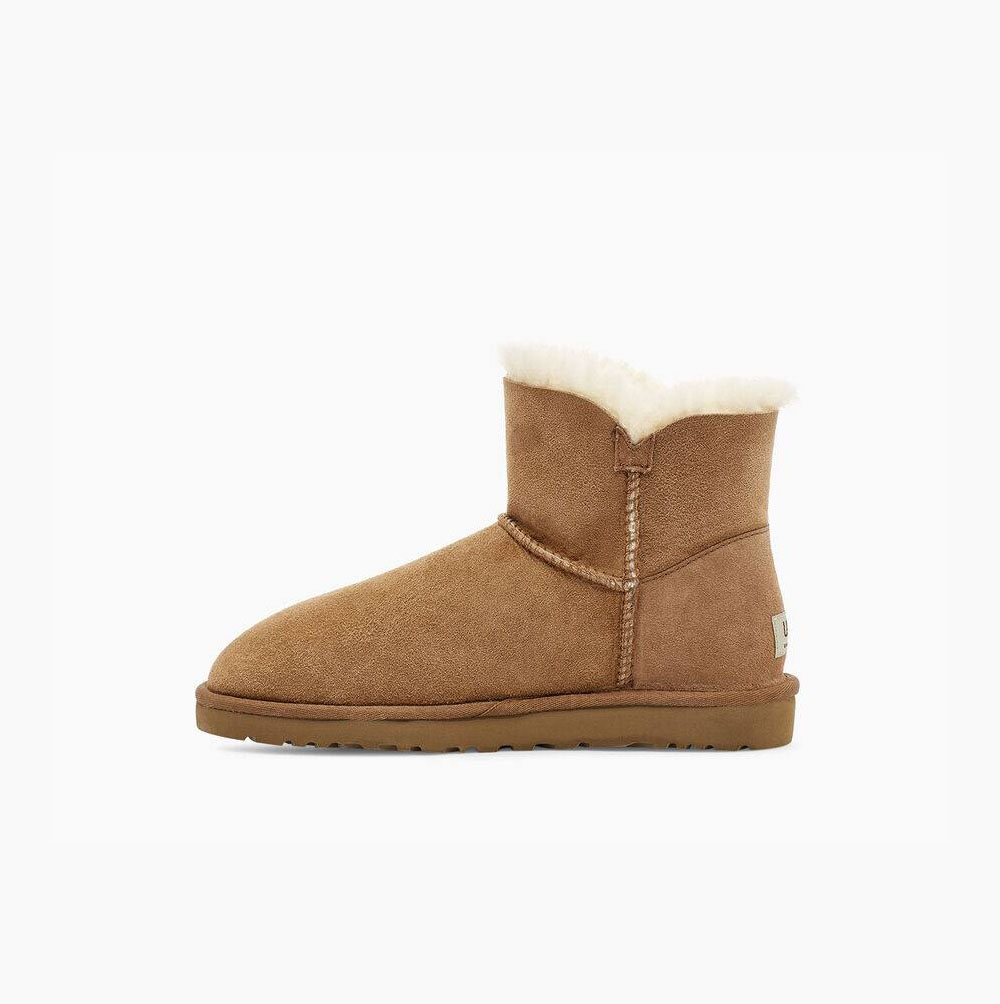 UGG Mini Bailey Button II Button Boots Damen Braun Schweiz | ZRY8Q2V3