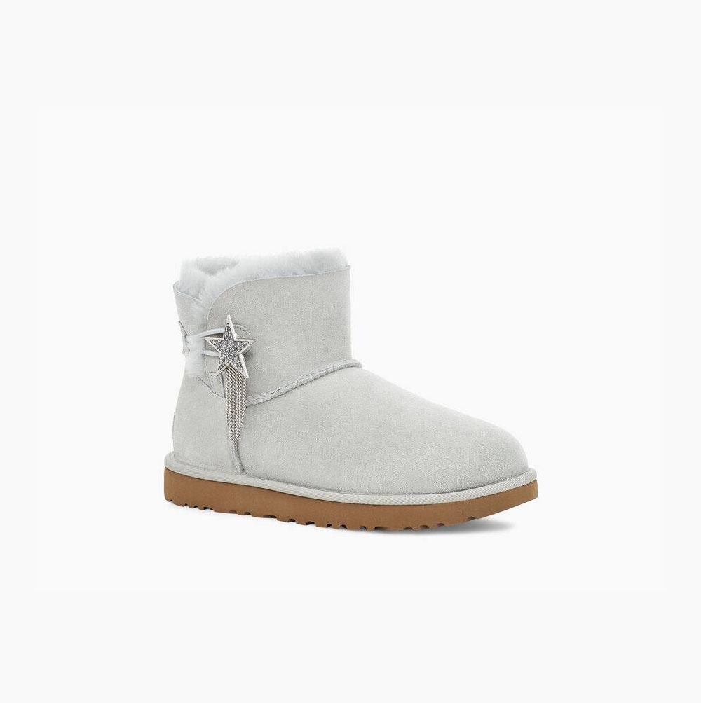 UGG Mini Bailey Star Mini Boots Damen Grau Lila Schweiz | MPZS532J