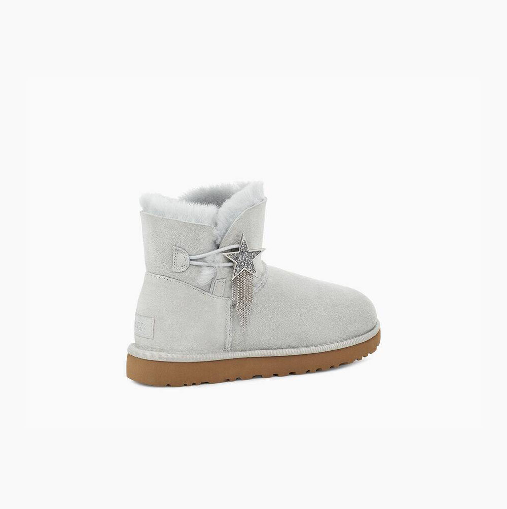 UGG Mini Bailey Star Mini Boots Damen Grau Lila Schweiz | ORWY8MLU