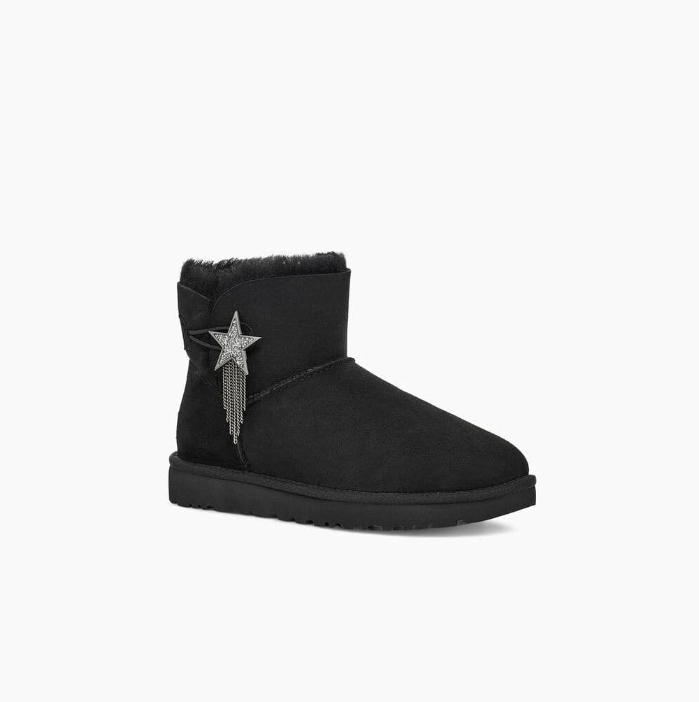 UGG Mini Bailey Star Mini Boots Damen Schwarz Schweiz | RII7L2JL