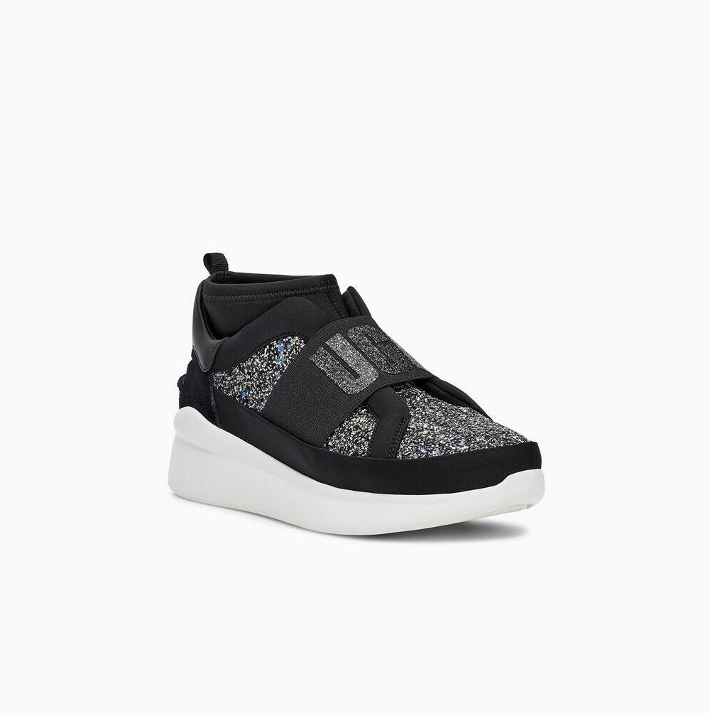 UGG Neutra Chunky Glitter Sneakers Damen Schwarz Schweiz | HJNFX3MB