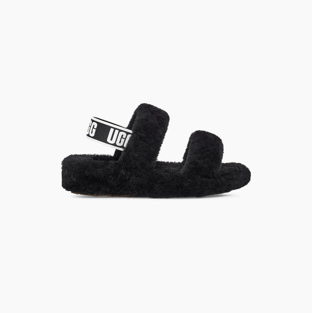 UGG Oh Yeah Sandalen Damen Schwarz Schweiz | 1ZQNN4TC