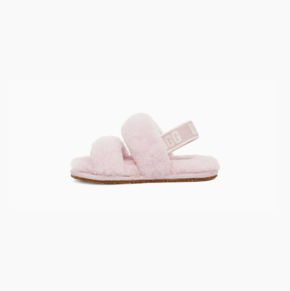 UGG Oh Yeah Sandalen Kinder Grau Rosa Schweiz | 20NOMUB3