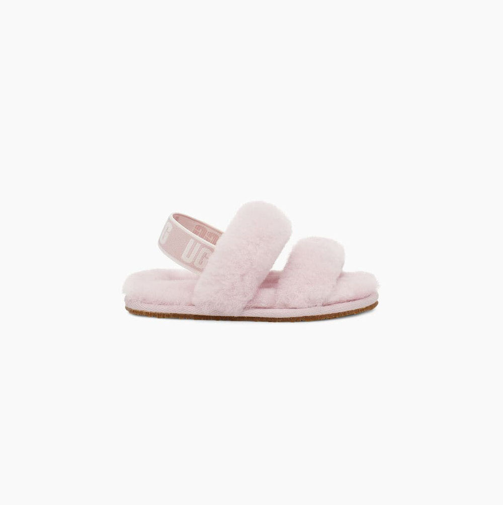 UGG Oh Yeah Sandalen Kinder Grau Rosa Schweiz | 20NOMUB3