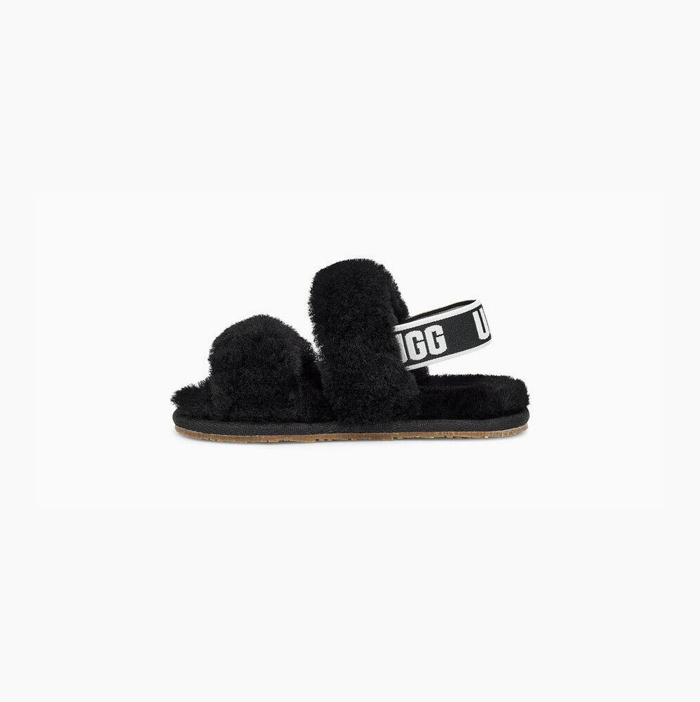 UGG Oh Yeah Sandalen Kinder Schwarz Schweiz | 3NCERKYX