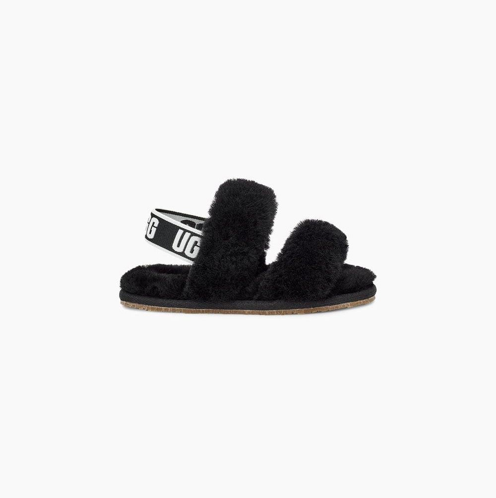 UGG Oh Yeah Sandalen Kinder Schwarz Schweiz | 3NCERKYX