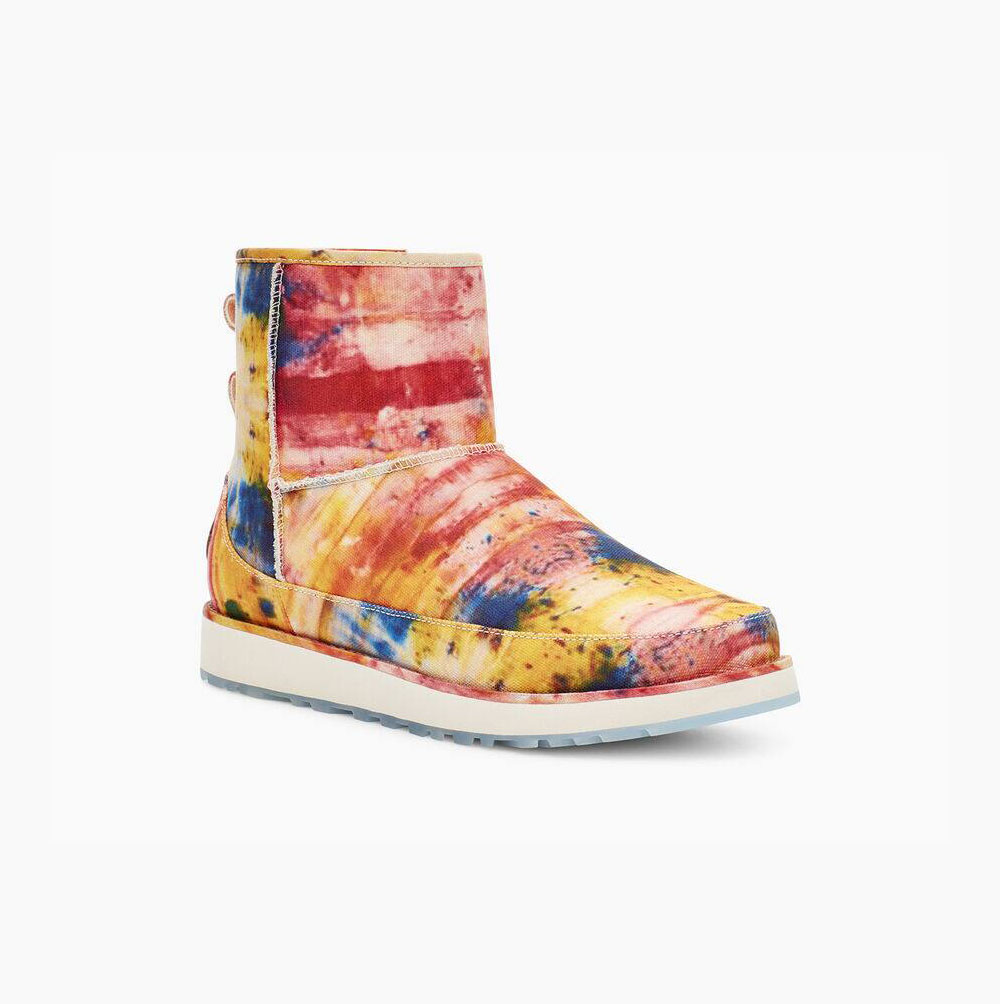 UGG Ovadia Klassische Mini Tie Dye Classic Boots Herren Mehrfarbig Schweiz | 4K4P3SQK