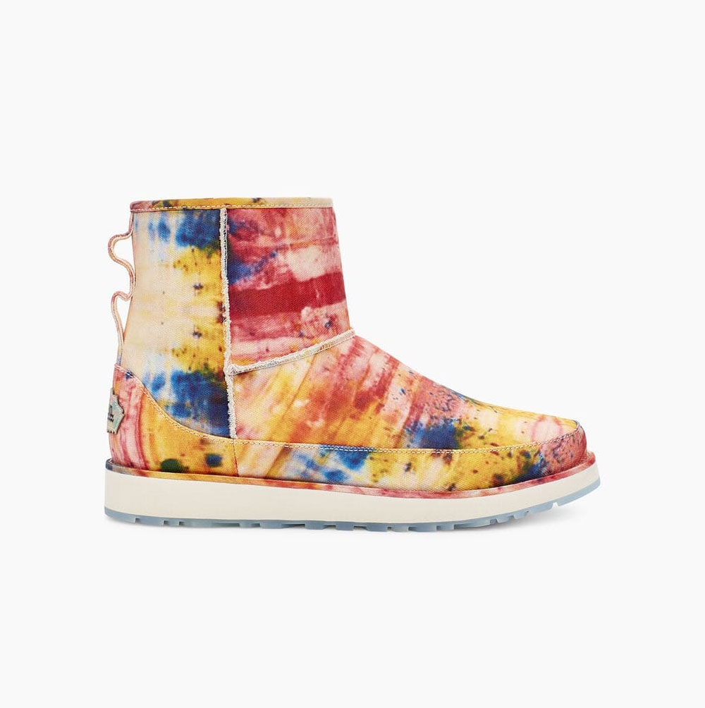 UGG Ovadia Klassische Mini Tie Dye Classic Boots Herren Mehrfarbig Schweiz | 4K4P3SQK