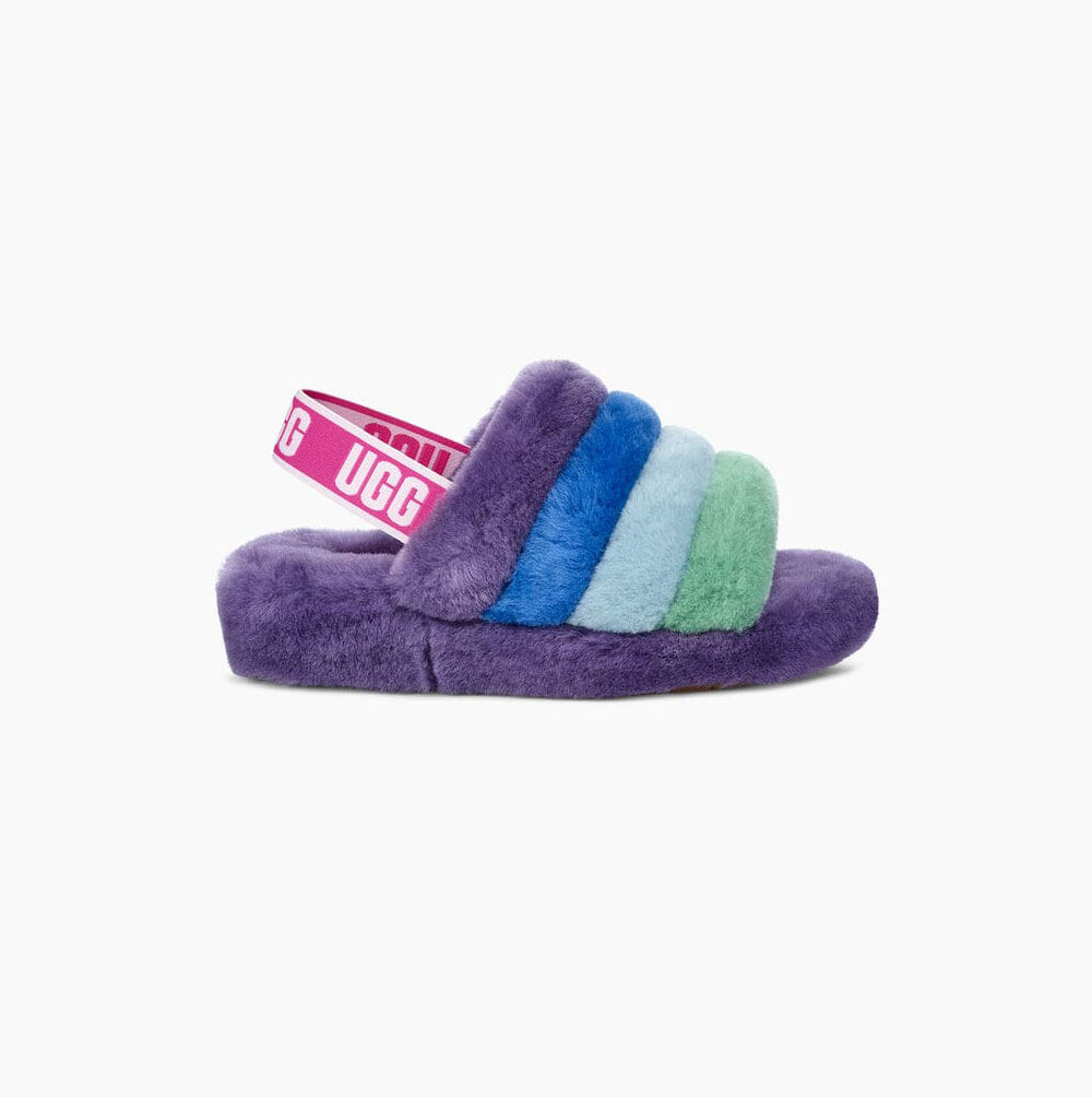 UGG Pride Fluff Yeah Hausschuhe Plateau Damen Mehrfarbig Lila Schweiz | YP61P9IG