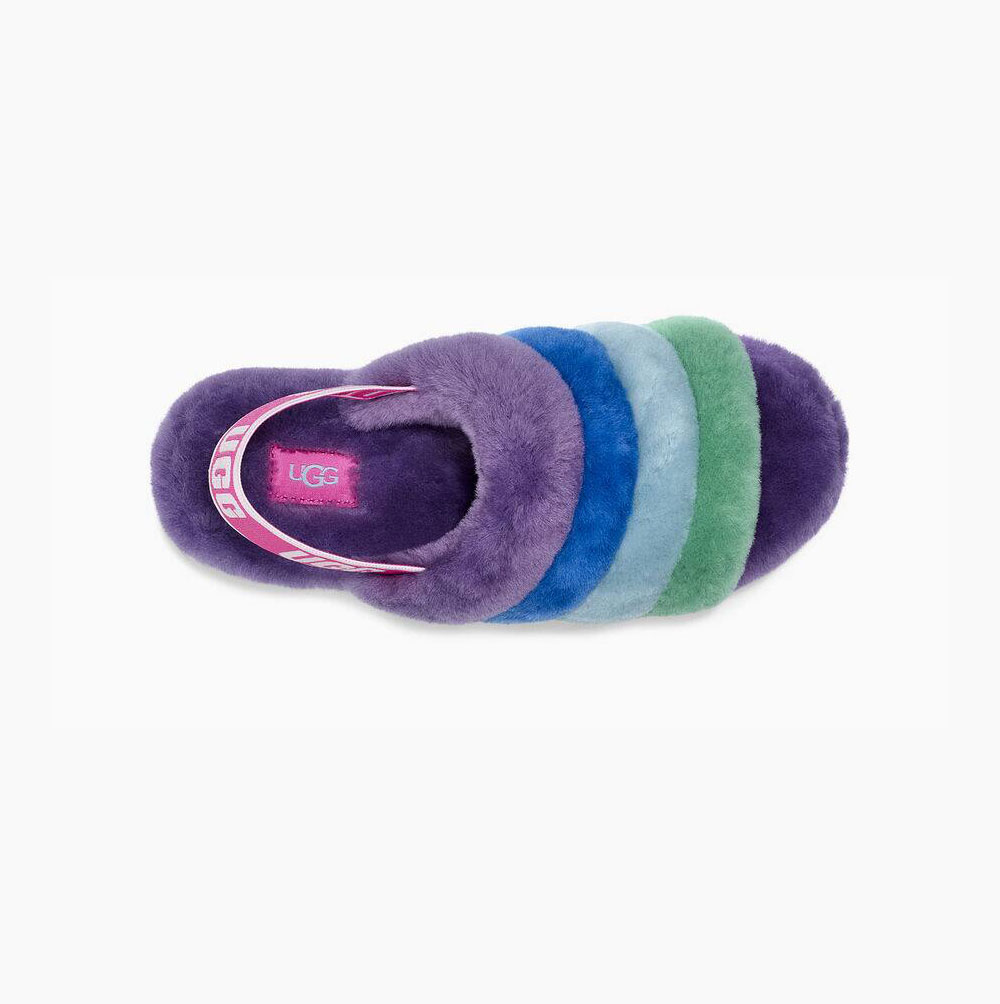 UGG Pride Fluff Yeah Hausschuhe Plateau Herren Mehrfarbig Lila Schweiz | FRHILGWV