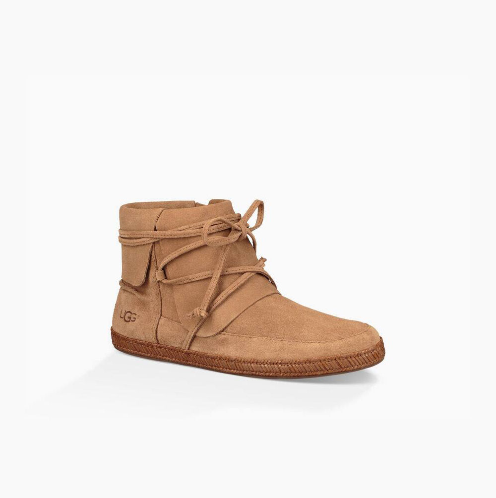 UGG Reid Moc Schnürstiefel Damen Braun Schweiz | ZXWR9Y2X