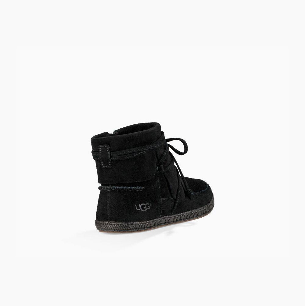 UGG Reid Moc Schnürstiefel Damen Schwarz Schweiz | 9AHPB1ZY