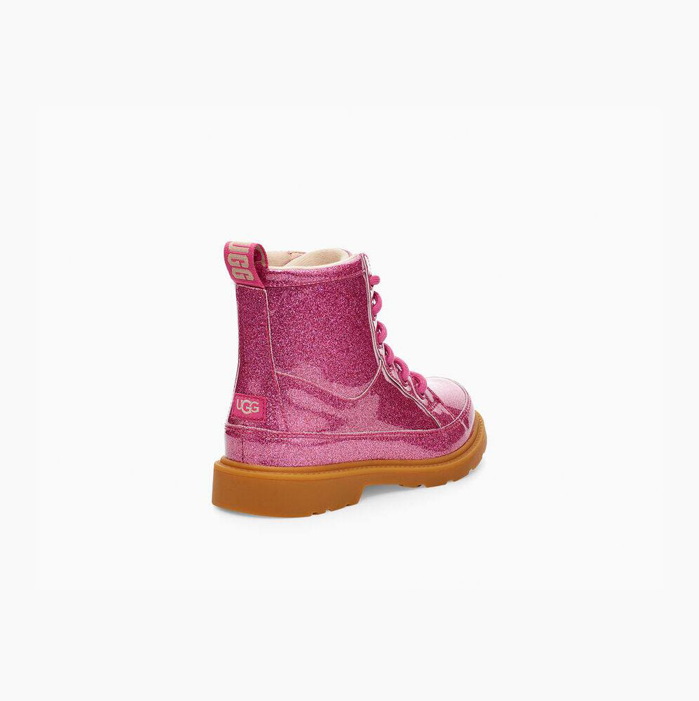 UGG Robley Glitter Regenstiefel Kinder Rosa Schweiz | U9YF5O0V