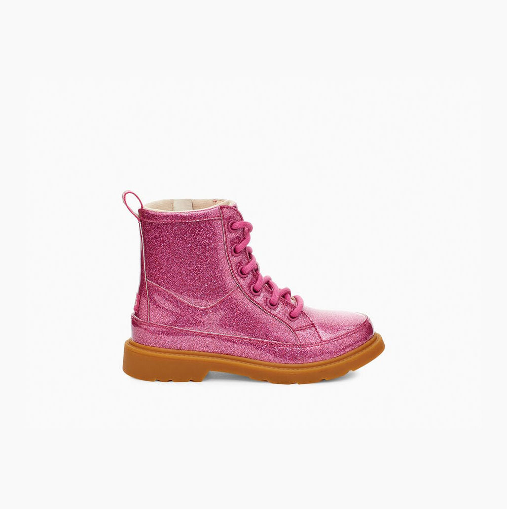 UGG Robley Glitter Regenstiefel Kinder Rosa Schweiz | U9YF5O0V