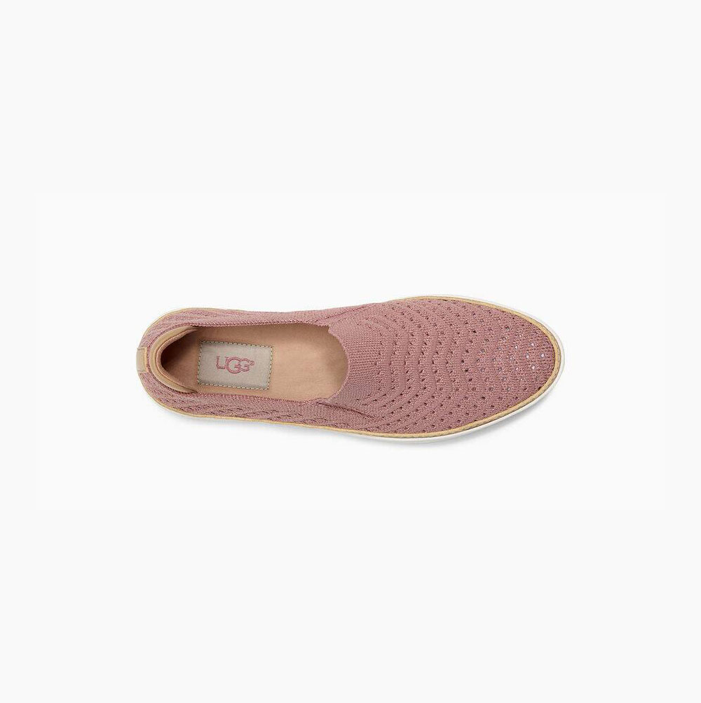 UGG Sammy Metallic Chevron Slip-on-sneakers Damen Rosa Schweiz | 9ERHFHXC