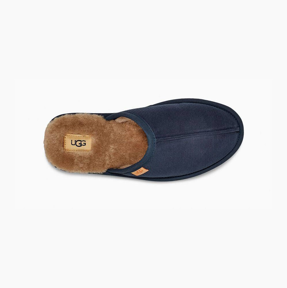 UGG Scuff Corduroy Hausschuhe Herren Dunkelblau Schweiz | VB7KP1JT