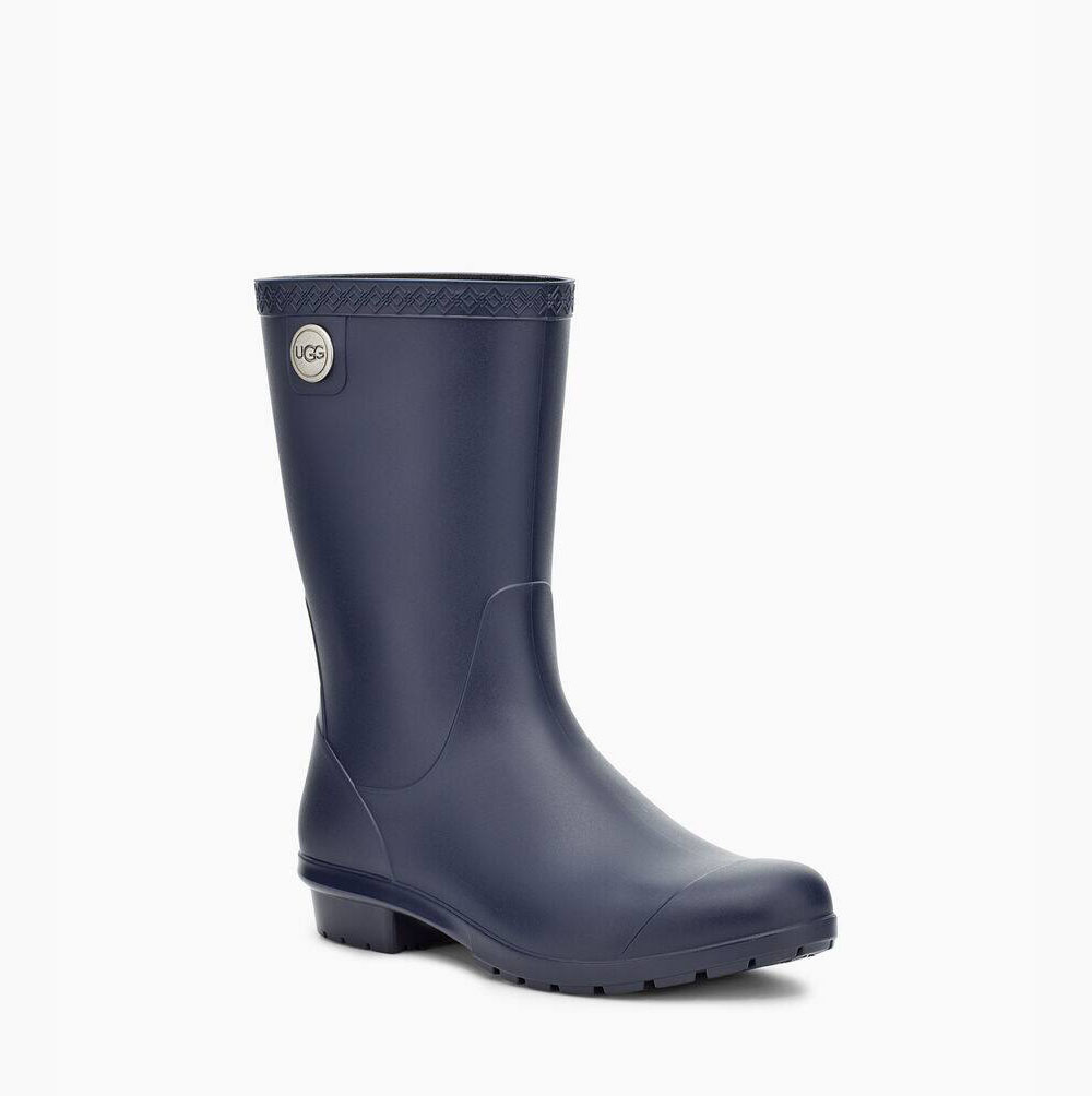 UGG Sienna Matte Rain Regenstiefel Damen Navy Schweiz | 5SLJXC3Z