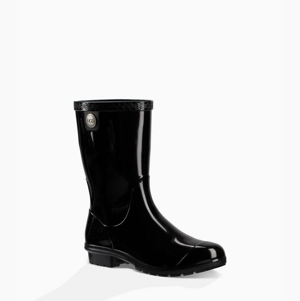 UGG Sienna Rain Regenstiefel Damen Schwarz Schweiz | VHFF0LMS